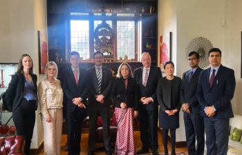 Ambassador of Denmark to India Freddy Svane and Ministry of Foreign Affairs’ Asia team at India House